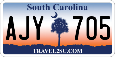 SC license plate AJY705