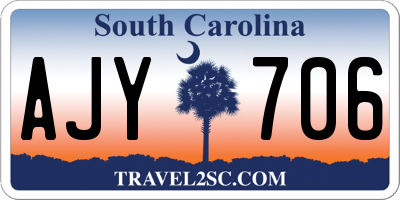 SC license plate AJY706