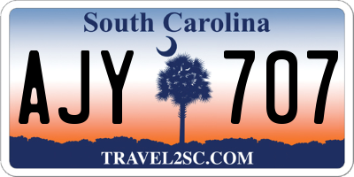 SC license plate AJY707