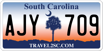 SC license plate AJY709