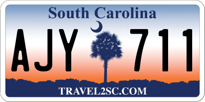 SC license plate AJY711