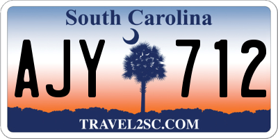 SC license plate AJY712