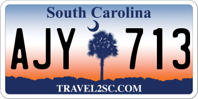 SC license plate AJY713