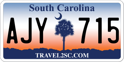 SC license plate AJY715