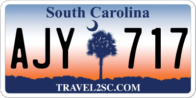 SC license plate AJY717
