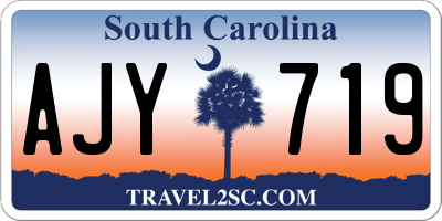 SC license plate AJY719