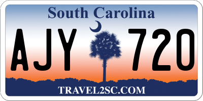 SC license plate AJY720