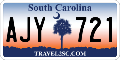 SC license plate AJY721