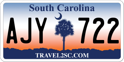 SC license plate AJY722