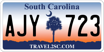 SC license plate AJY723