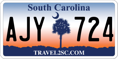 SC license plate AJY724