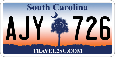 SC license plate AJY726
