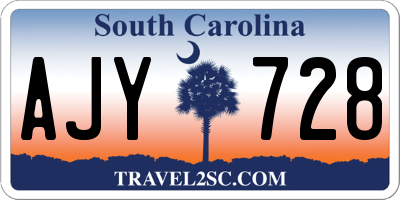 SC license plate AJY728
