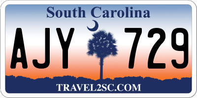 SC license plate AJY729