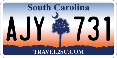 SC license plate AJY731