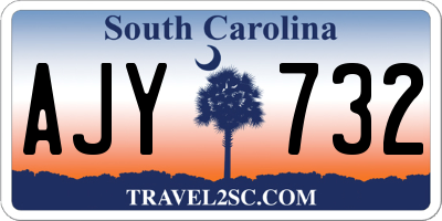 SC license plate AJY732