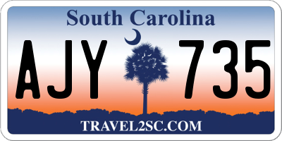 SC license plate AJY735