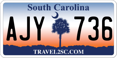 SC license plate AJY736