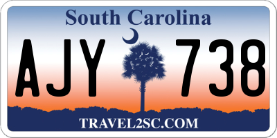 SC license plate AJY738