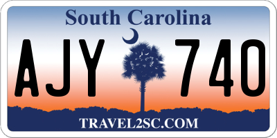 SC license plate AJY740