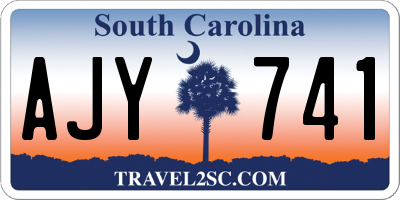 SC license plate AJY741