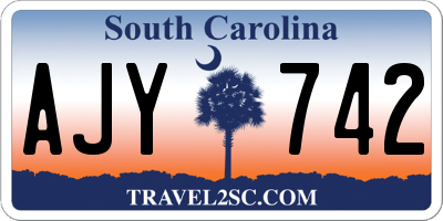 SC license plate AJY742