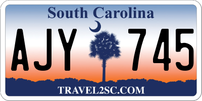 SC license plate AJY745