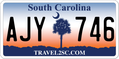 SC license plate AJY746