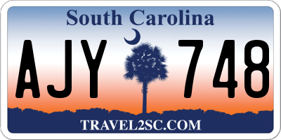 SC license plate AJY748