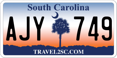SC license plate AJY749