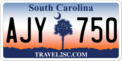 SC license plate AJY750