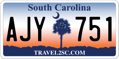SC license plate AJY751