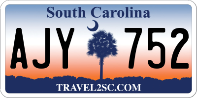 SC license plate AJY752