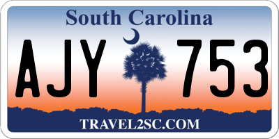 SC license plate AJY753