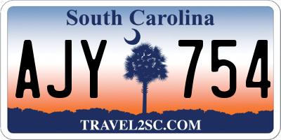 SC license plate AJY754