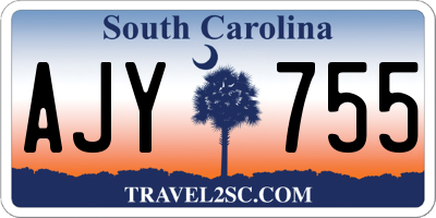 SC license plate AJY755