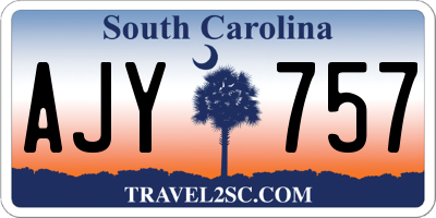 SC license plate AJY757