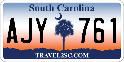 SC license plate AJY761