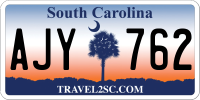 SC license plate AJY762