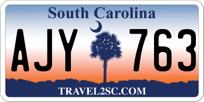 SC license plate AJY763