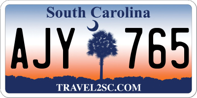 SC license plate AJY765