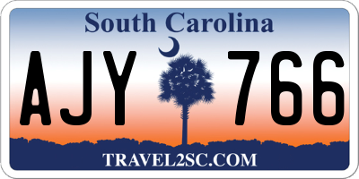 SC license plate AJY766