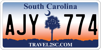 SC license plate AJY774