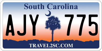 SC license plate AJY775