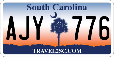 SC license plate AJY776