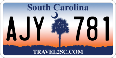 SC license plate AJY781