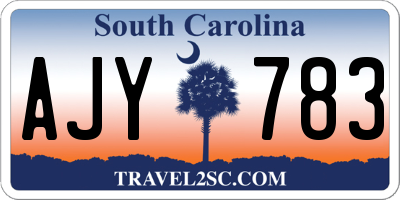 SC license plate AJY783