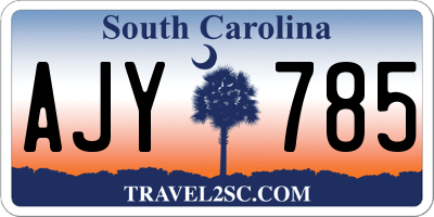 SC license plate AJY785