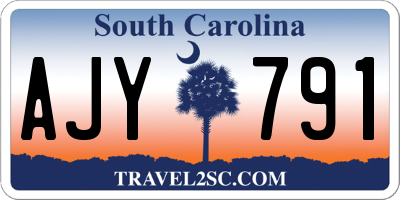 SC license plate AJY791