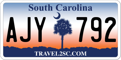 SC license plate AJY792